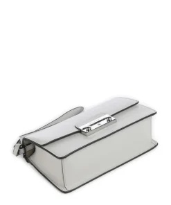 Super Star Schultertasche Saffiano-Rindsleder hellgrau