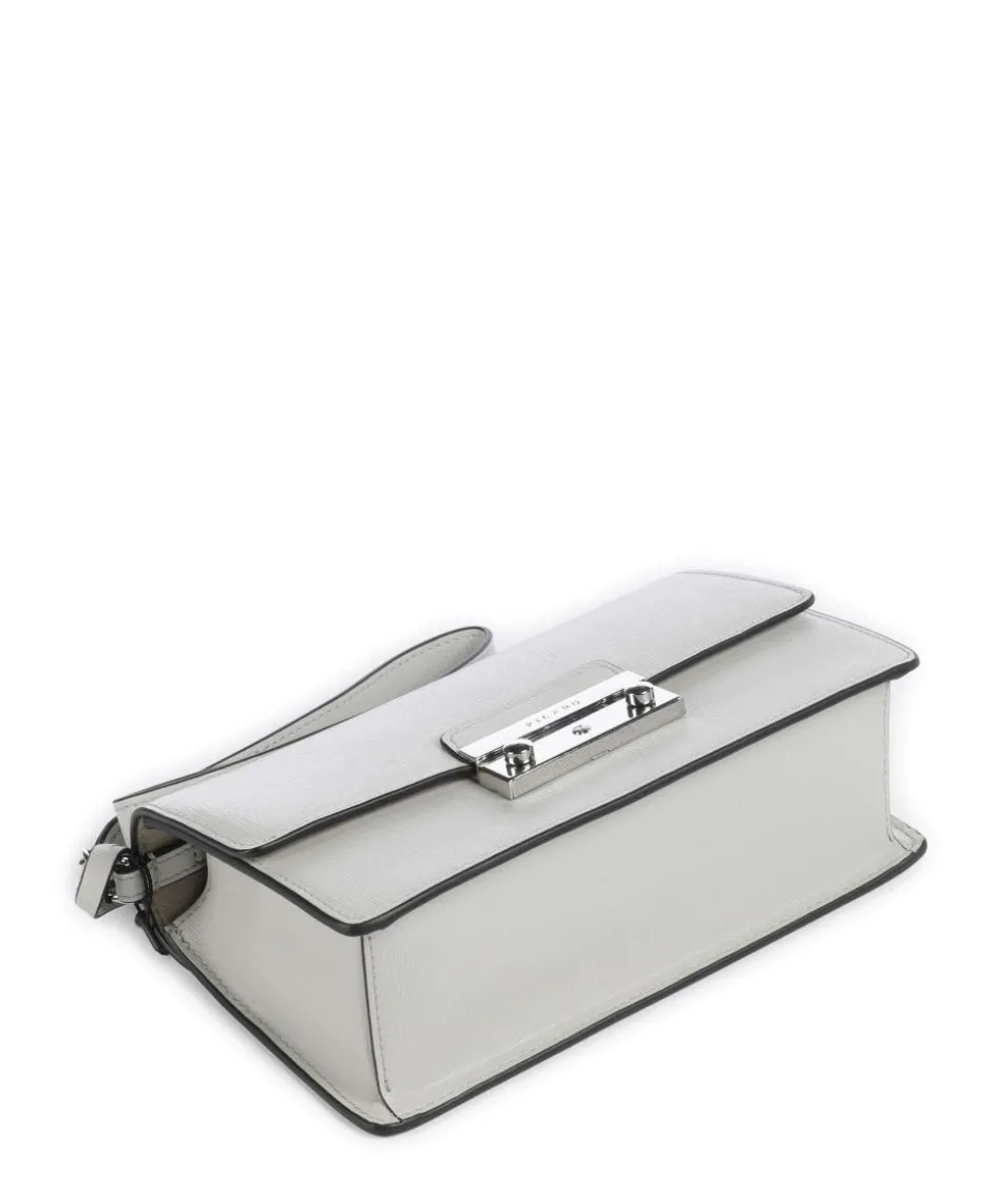 Super Star Schultertasche Saffiano-Rindsleder hellgrau