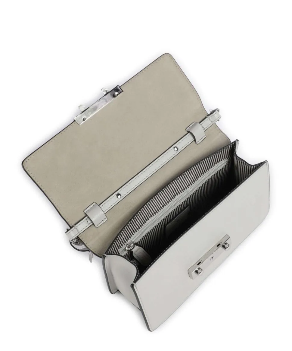 Super Star Schultertasche Saffiano-Rindsleder hellgrau