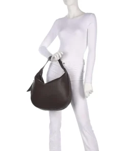 Susie L Beuteltasche Lederimitat dunkelbraun