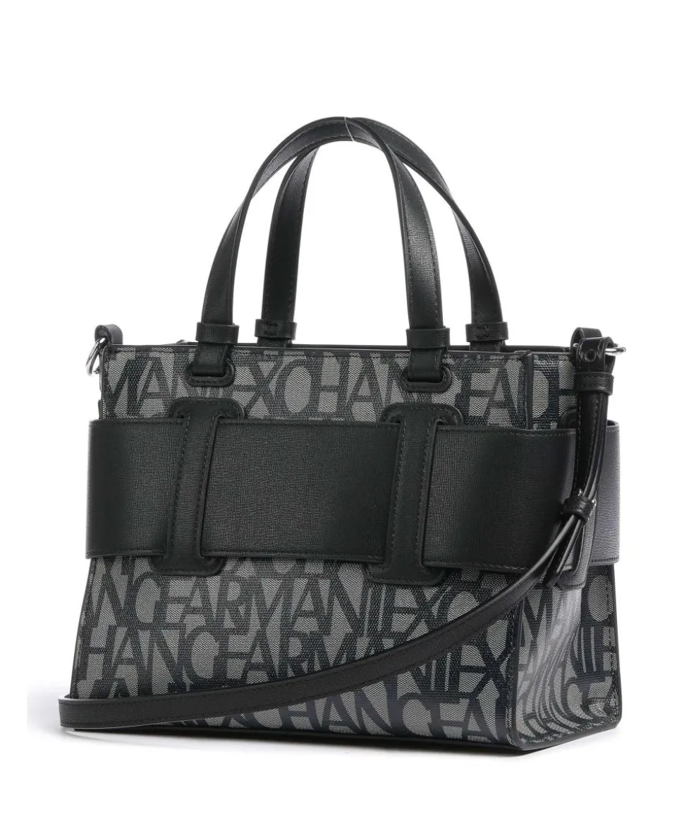 Susie M Handtasche Baumwolle beige/schwarz