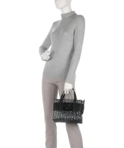 Susie M Handtasche Baumwolle beige/schwarz