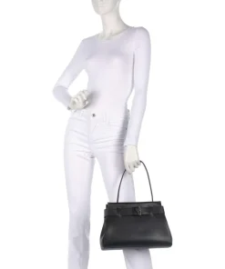 Susie M Shopper Lederimitat schwarz