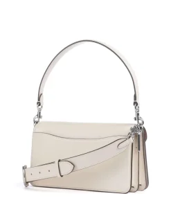 Tabby 26 Schultertasche Canvas, Kalbsleder creme