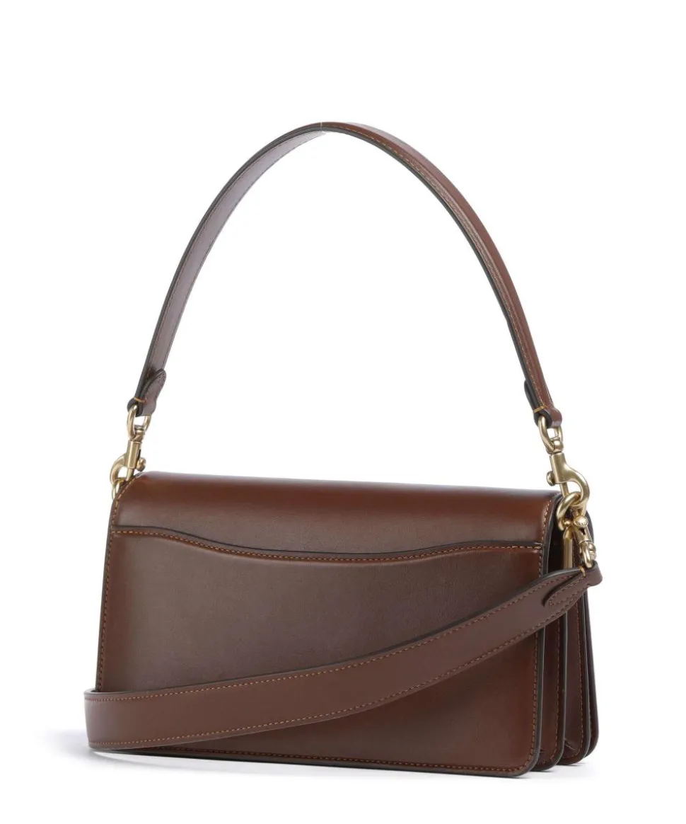 Tabby 26 Schultertasche Canvas, Kalbsleder dunkelbraun