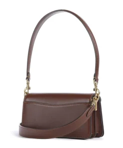 Tabby 20 Schultertasche fein genarbtes Rindsleder, Canvas dunkelbraun