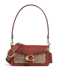 Tabby 20 Schultertasche fein genarbtes Rindsleder, Canvas tan