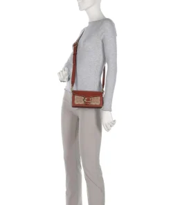 Tabby 20 Schultertasche fein genarbtes Rindsleder, Canvas tan