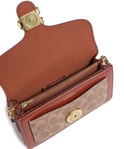 Tabby 20 Schultertasche fein genarbtes Rindsleder, Canvas tan