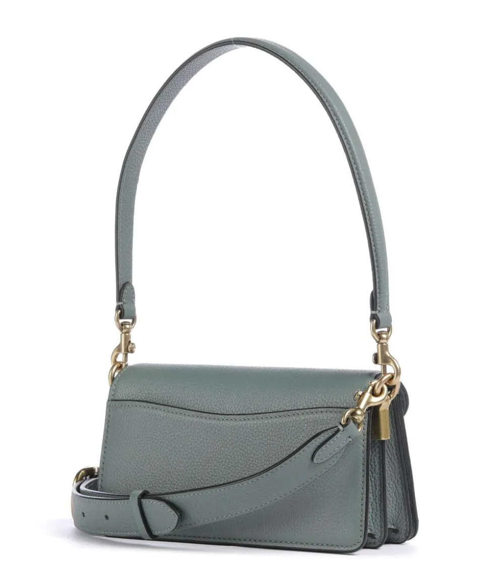 Tabby 20 Schultertasche genarbtes Rindsleder graugrün