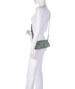 Tabby 20 Schultertasche genarbtes Rindsleder graugrün