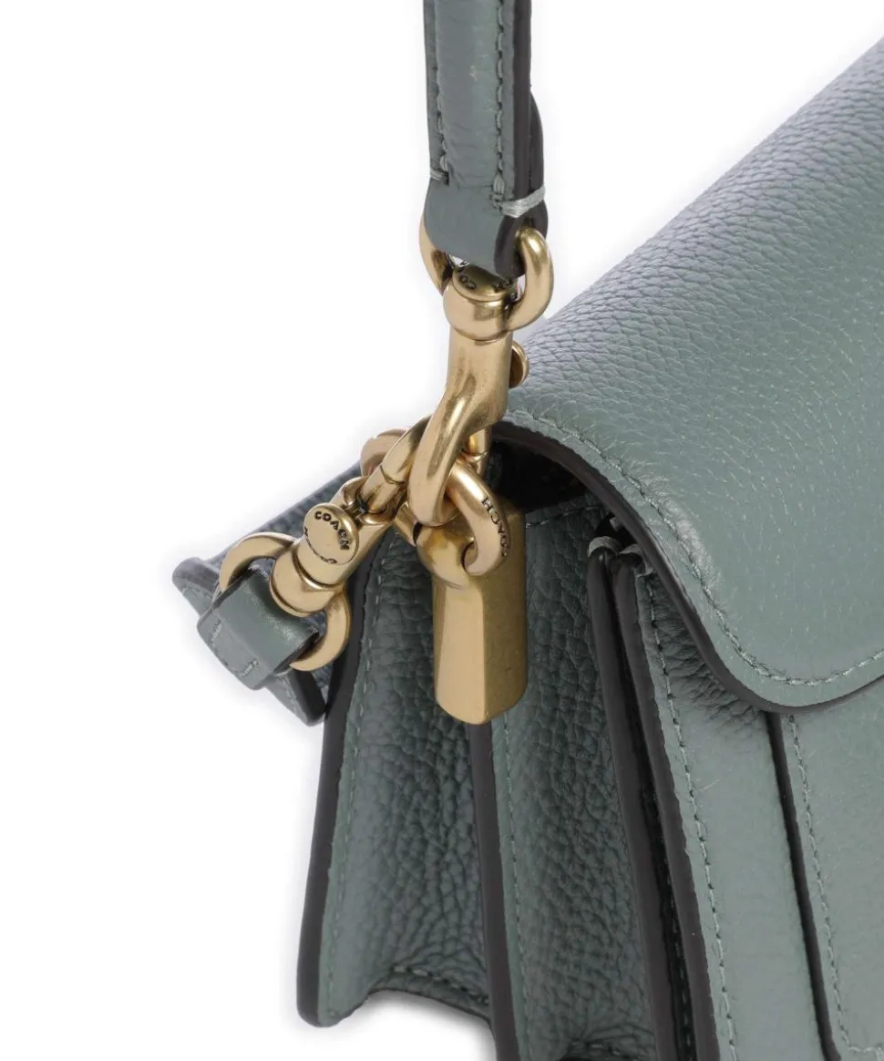 Tabby 20 Schultertasche genarbtes Rindsleder graugrün