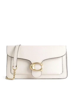 Tabby Chain Umhängetasche genarbtes Leder elfenbein