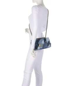 Tabby Patchwork 26 Schultertasche Baumwolle blau