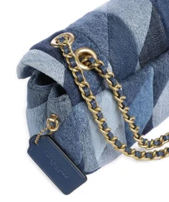 Tabby Patchwork 20 Schultertasche Baumwolle blau