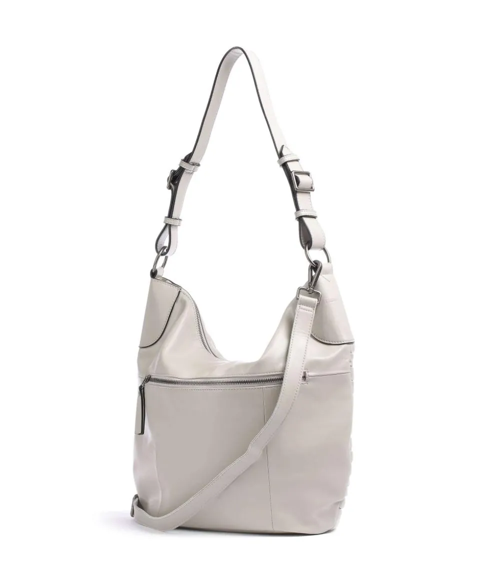 Tabily Beuteltasche fein genarbtes Leder beige/gelb