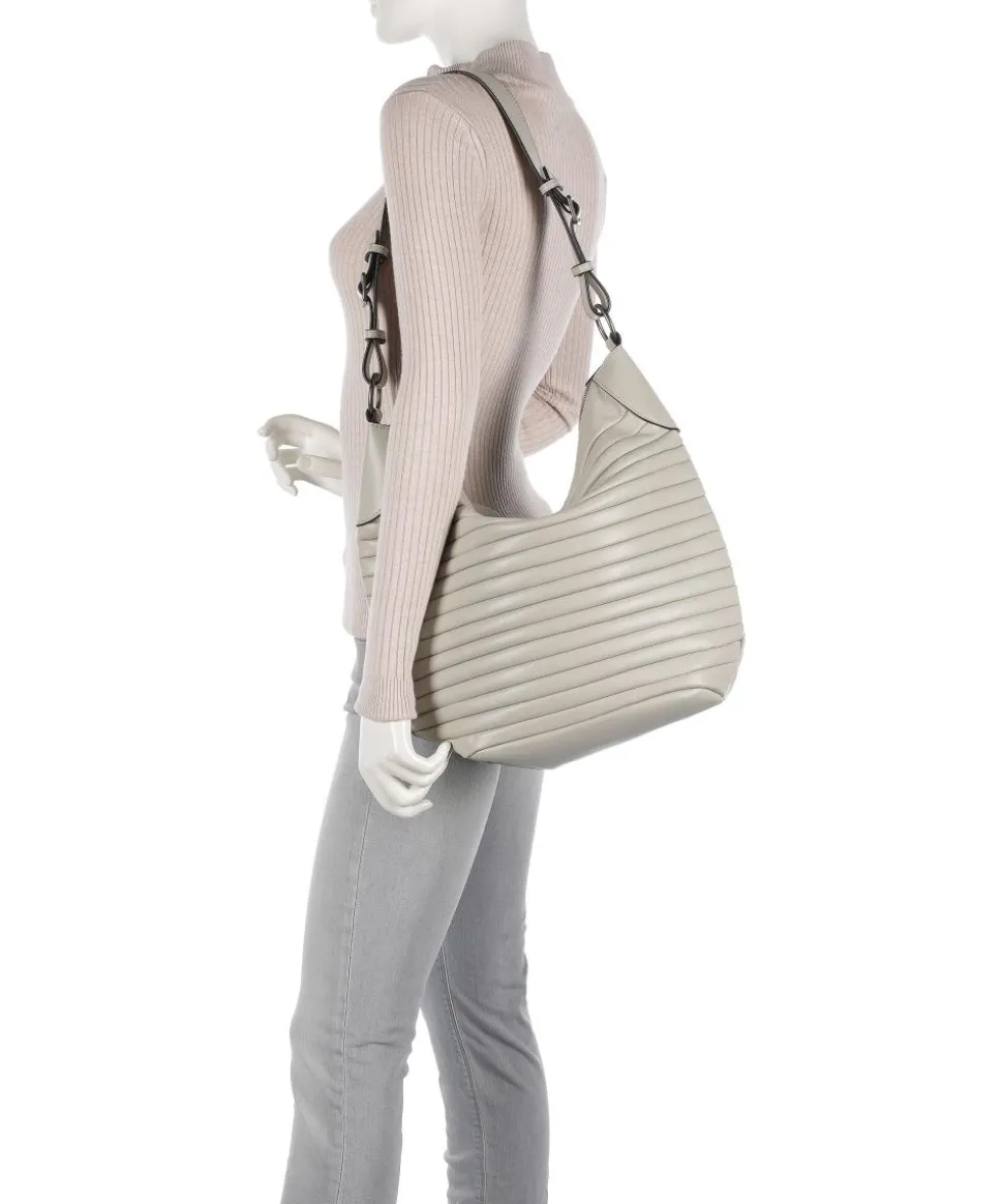 Tabily Beuteltasche fein genarbtes Leder beige/gelb