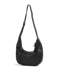 Take A Smile Beuteltasche Schafsleder schwarz