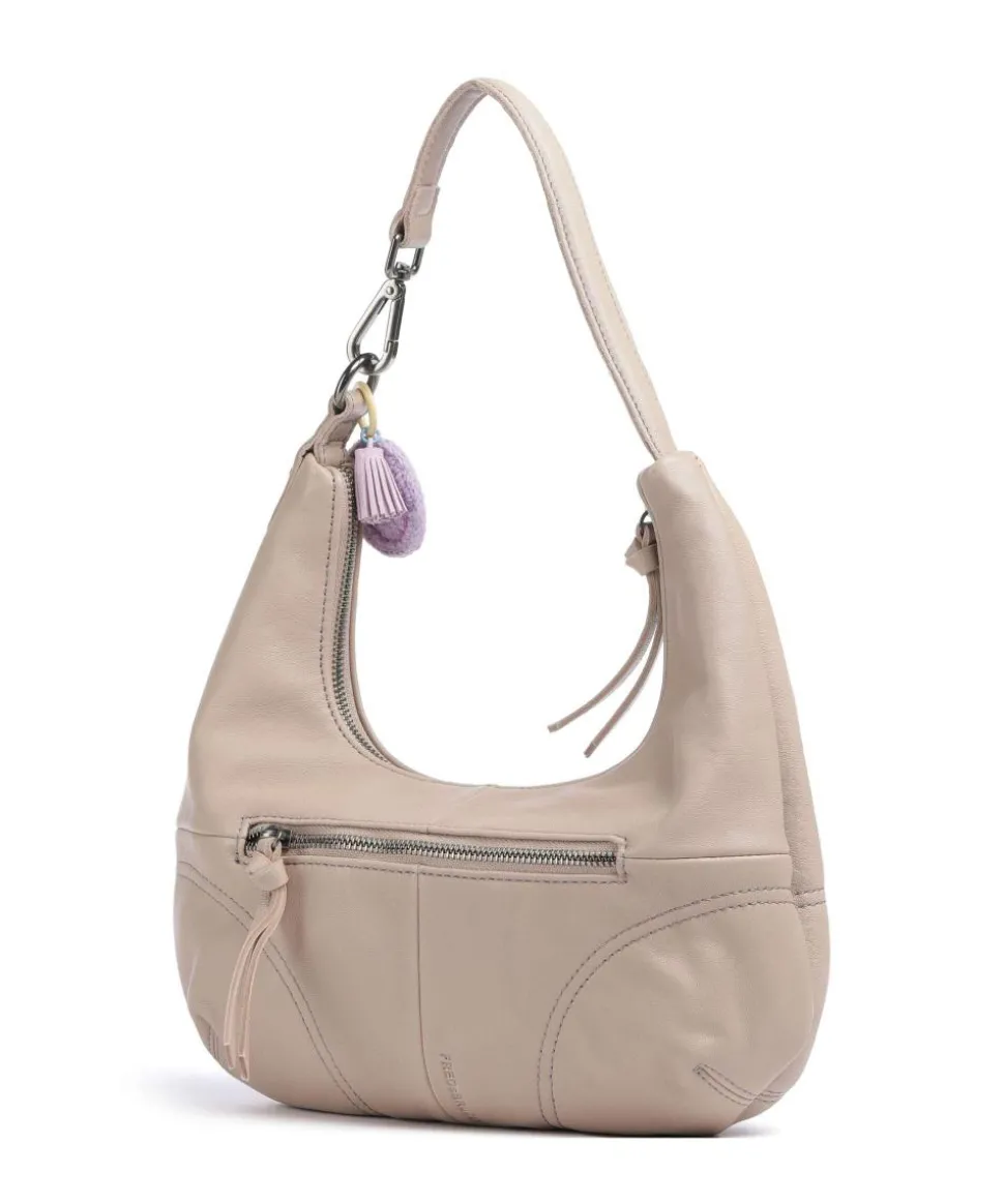 Take A Smile Beuteltasche Schafsleder beige