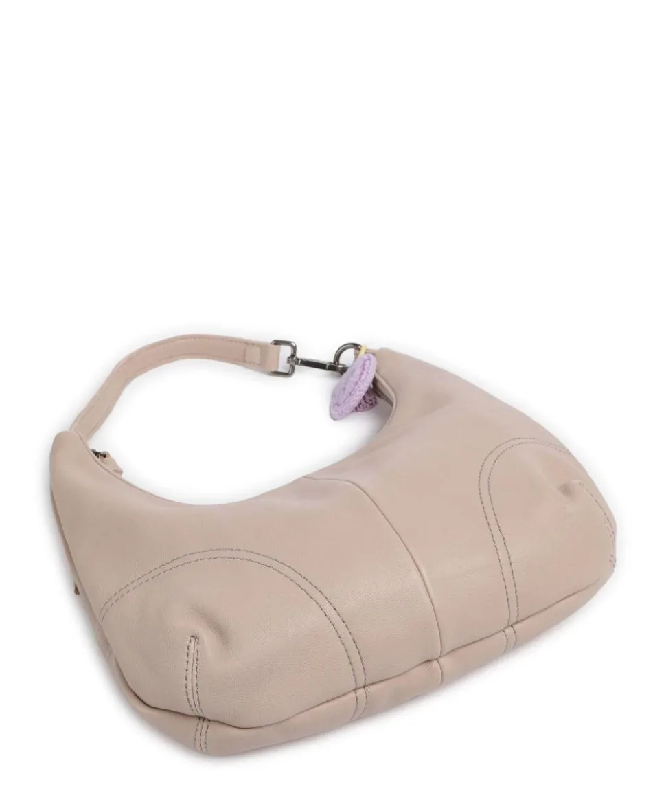 Take A Smile Beuteltasche Schafsleder beige