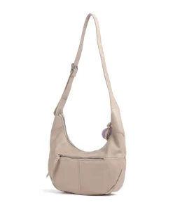 Take A Smile Beuteltasche Schafsleder beige