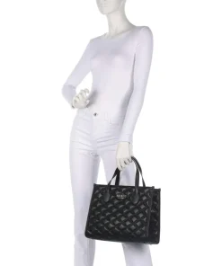 Tamsin Handtasche Lederimitat schwarz