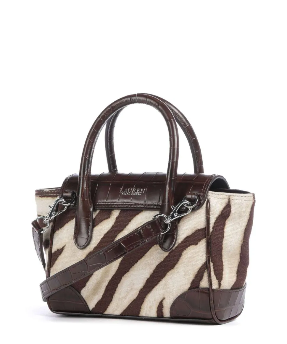 Tanner Small Handtasche Baumwolle braun/beige