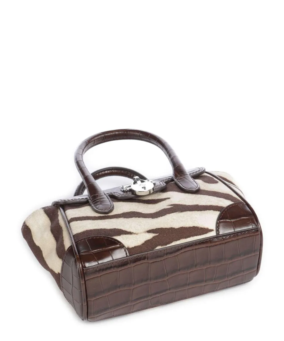 Tanner Small Handtasche Baumwolle braun/beige