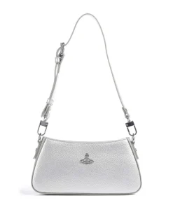 Tasha Grain Schultertasche Lederimitat silber