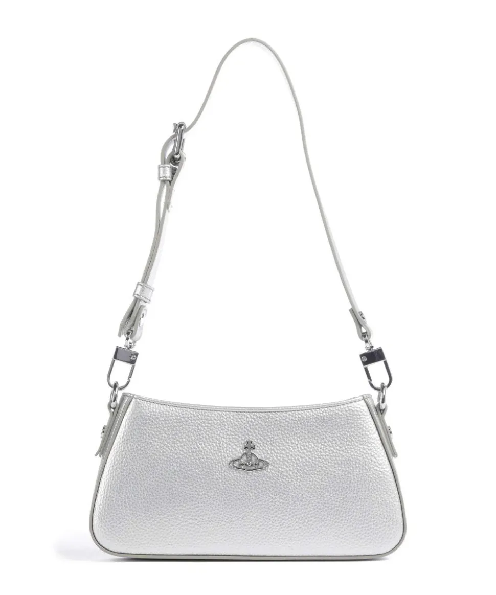 Tasha Grain Schultertasche Lederimitat silber