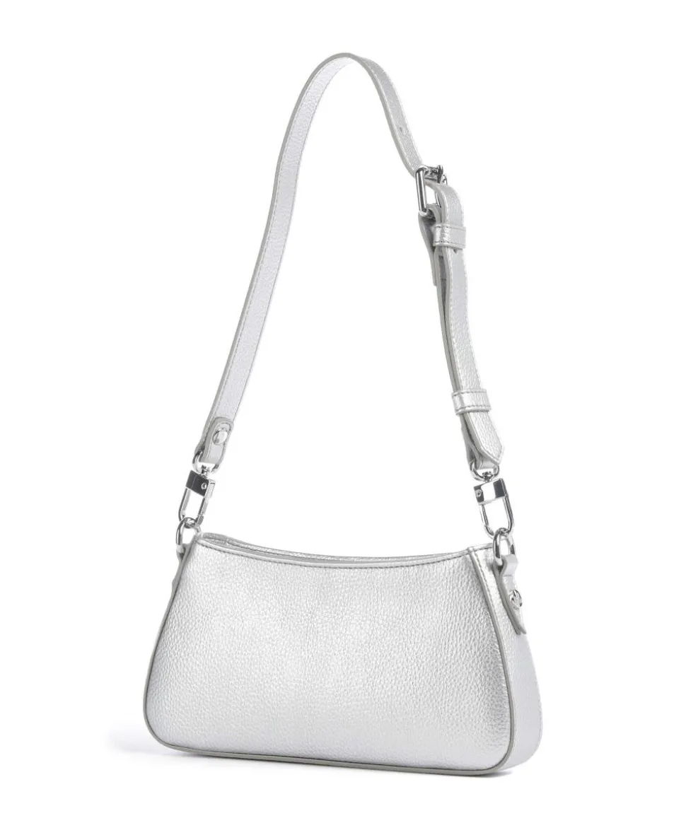 Tasha Grain Schultertasche Lederimitat silber