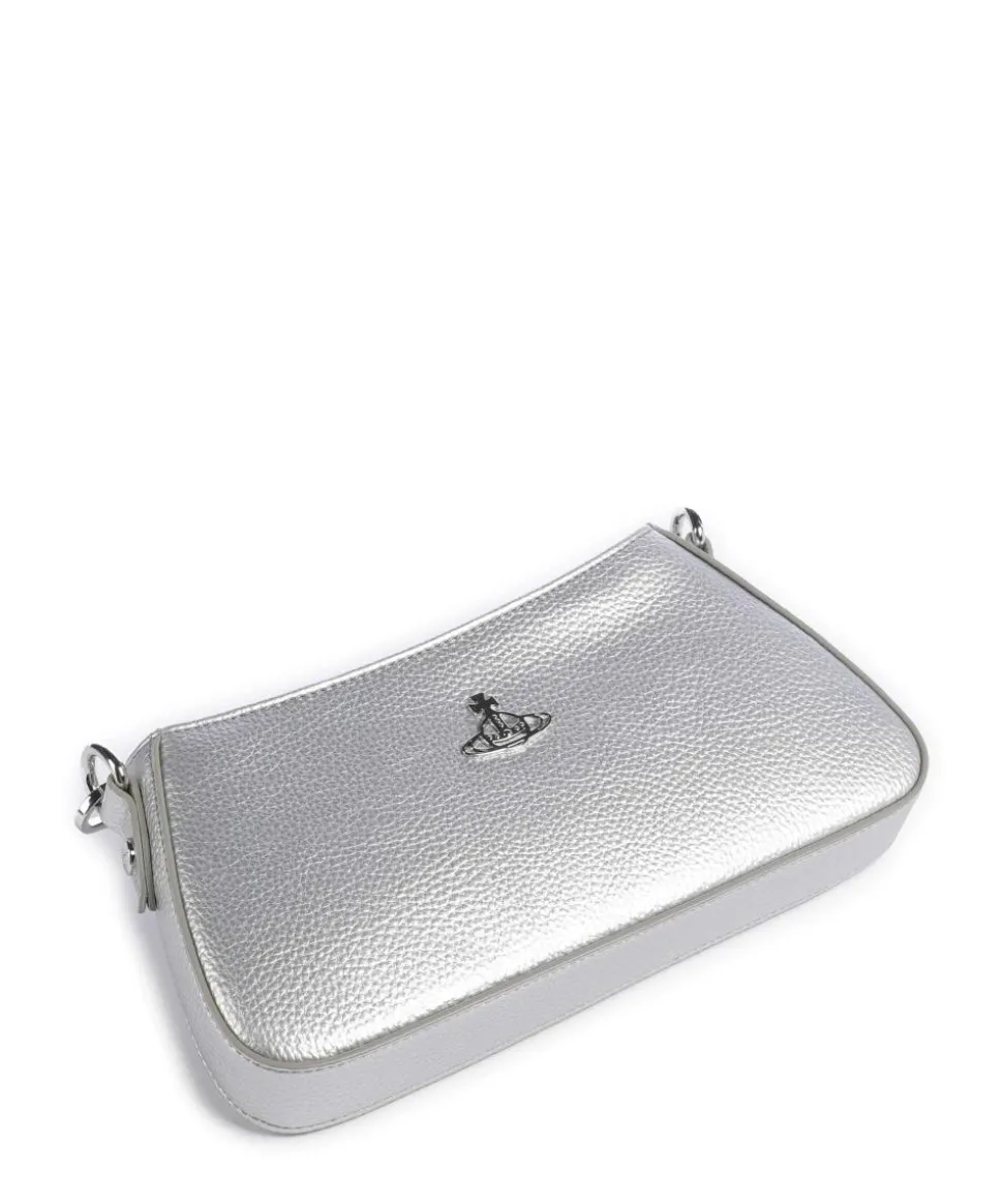 Tasha Grain Schultertasche Lederimitat silber