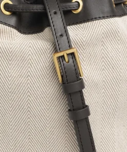 Tashah Bucket bag Baumwolle beige/braun