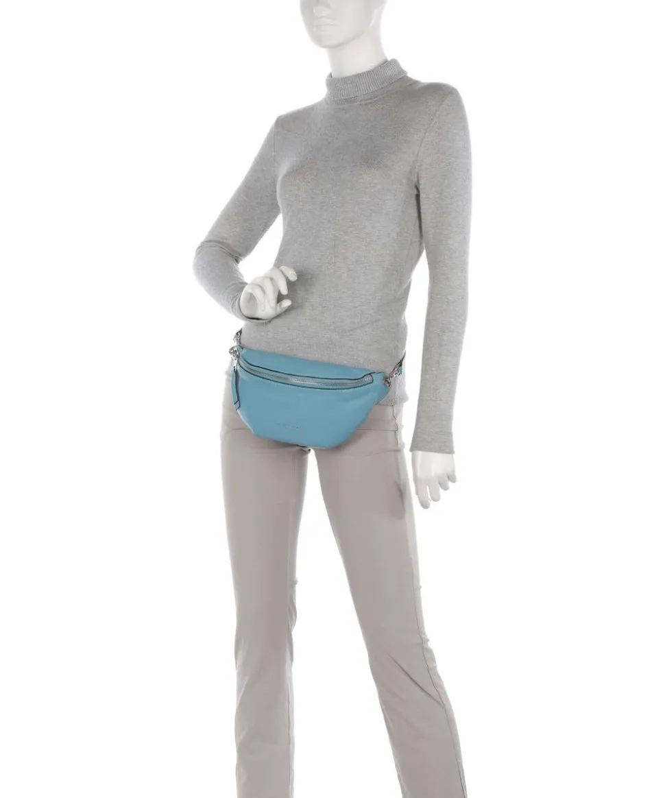 Tavia Sheep Natural Gürteltasche genarbtes Leder petrol