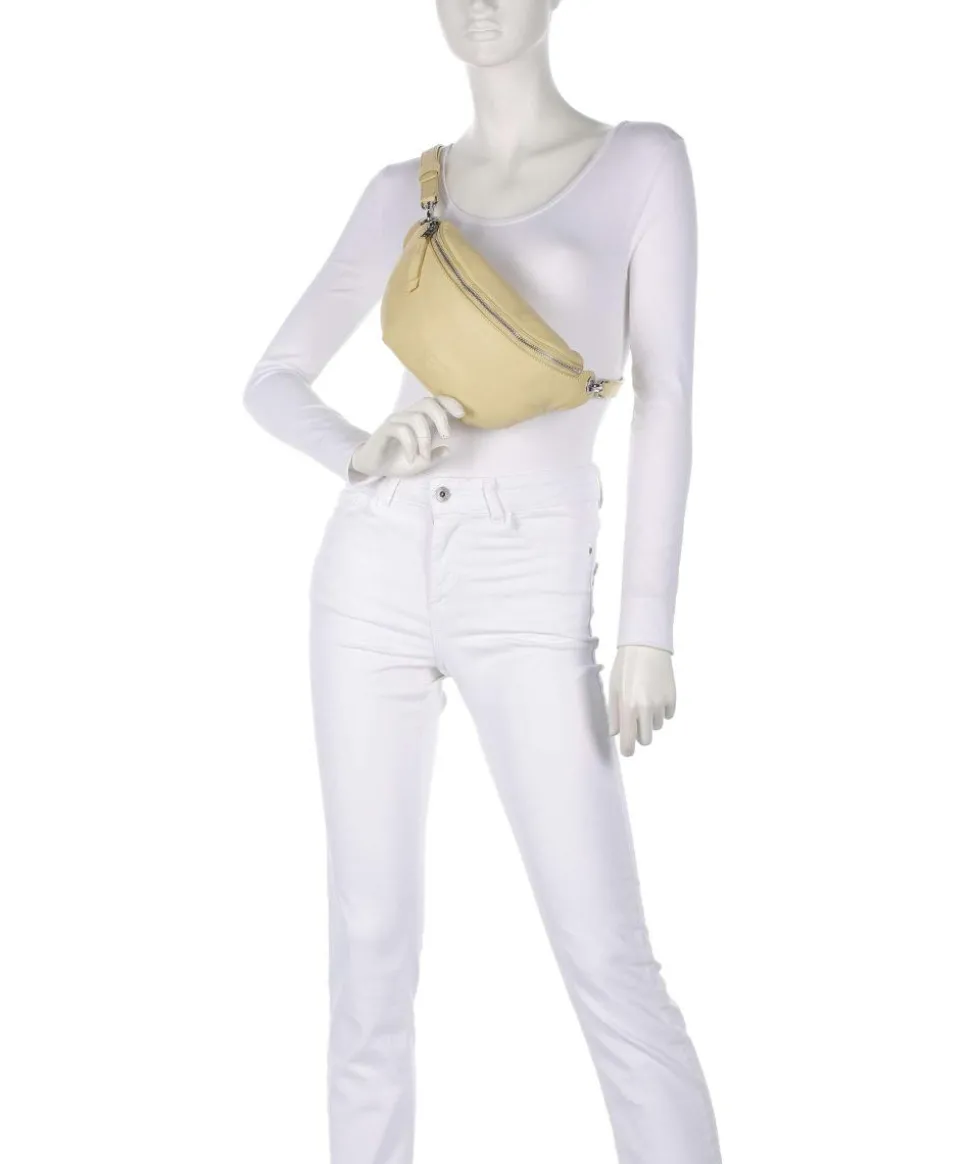 Tavia Sheep Natural Gürteltasche Schafsleder vanillegelb