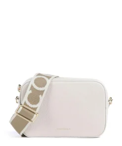 Tebe Umhängetasche genarbtes Leder weiß