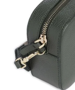 Tebe Umhängetasche genarbtes Leder dunkelgrün