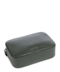 Tebe Umhängetasche genarbtes Leder dunkelgrün