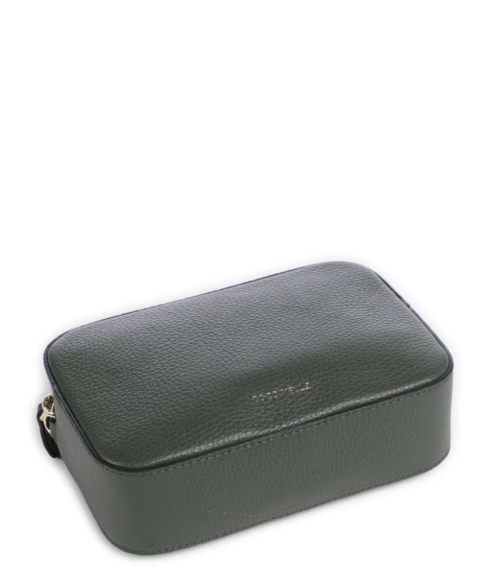 Tebe Umhängetasche genarbtes Leder dunkelgrün