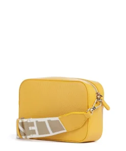 Tebe Umhängetasche genarbtes Leder senfgelb