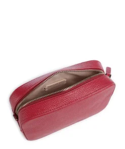 Tebe Umhängetasche genarbtes Leder rot