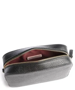 Tebe Umhängetasche genarbtes Leder schwarz