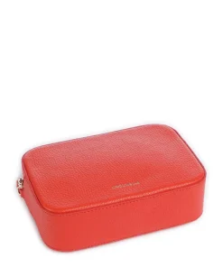 Tebe Umhängetasche genarbtes Leder orange