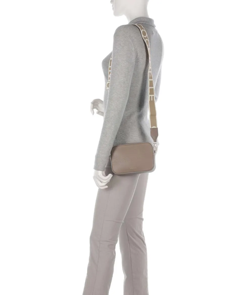 Tebe Umhängetasche genarbtes Leder taupe
