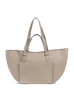 Tekla Cosmo Large Shopper genarbtes Leder beige