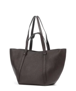 Tekla Cosmo Large Shopper genarbtes Leder wein