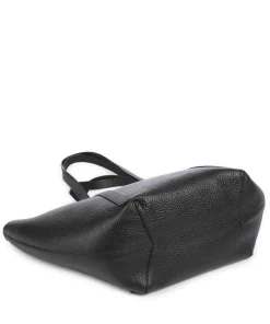 Tekla Cosmo Shopper genarbtes Rindsleder schwarz