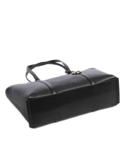 Temple Shopper genarbtes Rindsleder schwarz