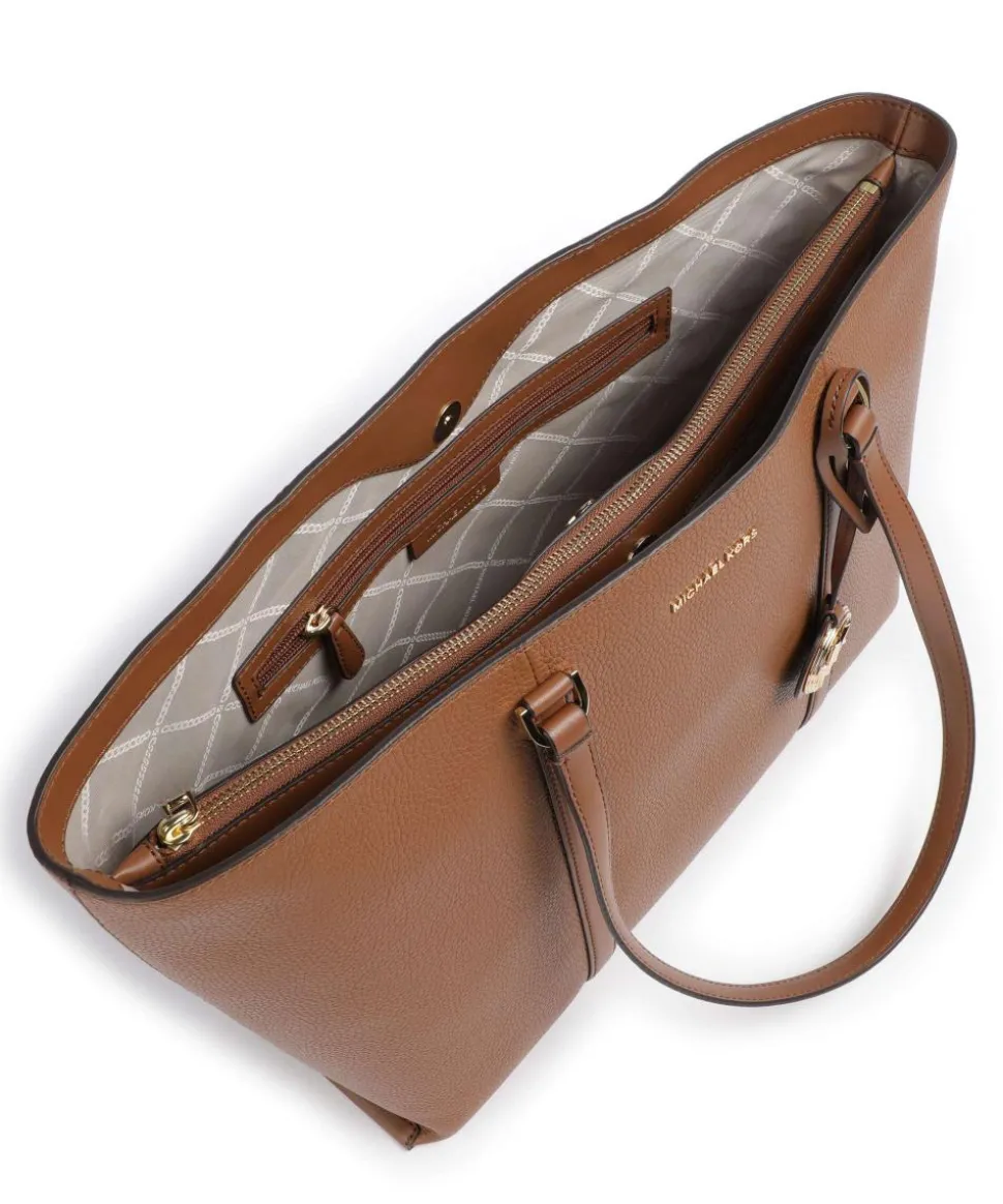 Temple Shopper genarbtes Rindsleder braun