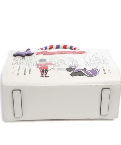 The Coronation Handtasche fein genarbtes Leder elfenbein